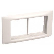 Рамка и суппорт для кабель-канала ""Праймер"" на 4 модуля, 60 мм белый IEK (CKK-40D-RSU4-060-K01)