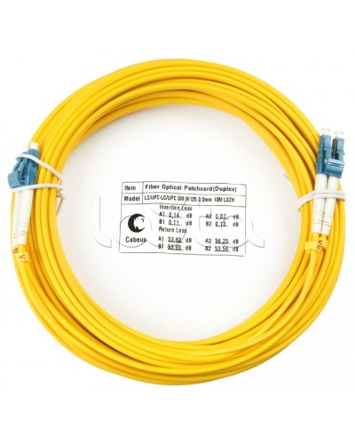 Шнур оптический duplex LC-LC 9/125 sm 25м LSZH Cabeus FOP(d)-9-LC-LC-25m в Ижевске Патч-корды оптические Pintop.ru