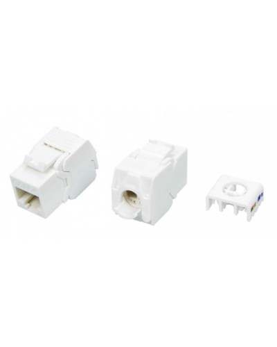 Вставка Keystone Jack RJ-45(8P8C) Hyperline KJ8-8P8C-C6A-180-TLS-WH в Ижевске Модули Keystone Pintop.ru