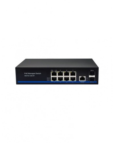 Управляемый L2 PoE коммутатор Gigabit Ethernet на 8 RJ45 PoE + 2 x GE SFP порта NST NS-SW-8G2G-PL в Ижевске Коммутаторы Pintop.ru