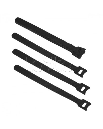 Хомут для кабеля, липучка с мягкой застежкой, 180x14 мм, черный (10 шт.) Cabeus CLAMP-180-BK в Ижевске Стяжки-хомуты Pintop.ru