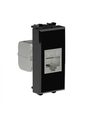 Avanti Компьютерная розетка RJ-45 без шторки модульная, кат.5е экран., Черный квадрат 1модуль DKC (4402761) в Ижевске Коннекторы Pintop.ru