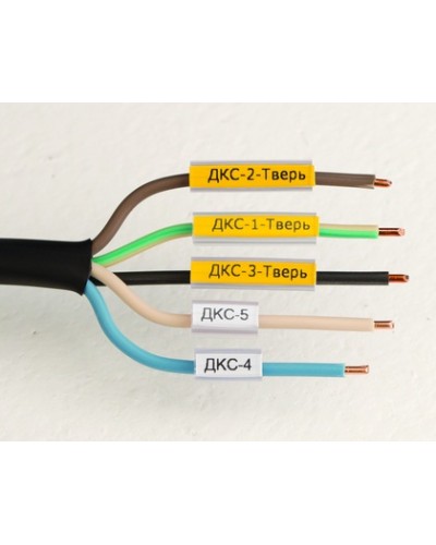 Маркировка для провода, гибкая, для трубочек. 4х23мм. Желтая DKC NUTFL23Y в Ижевске Крепежные изделия Pintop.ru
