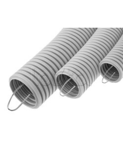 Труба гофрированная ПВХ легкая, с зондом диам. 50 мм (15м), огнестойкость E15-E90 Экопласт 10150-Е90 в Ижевске Труба гофрированная Pintop.ru