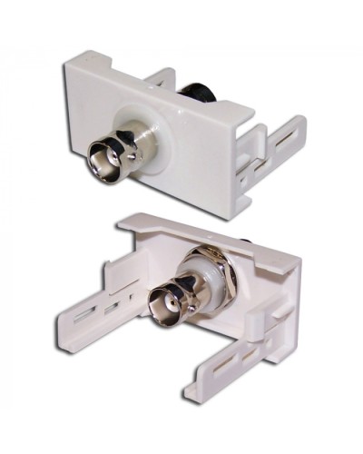 Вставка Mosaic 22.5x45 с BNC-адаптером BC-009, белая LANMASTER (LAN-WA-LP-BNC-WH) в Ижевске Коннекторы и разъемы Pintop.ru