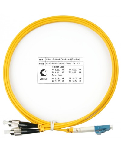 Шнур оптический duplex LC-FC 9/125 sm 1,5м LSZH Cabeus FOP(d)-9-LC-FC-1,5m в Ижевске Патч-корды оптические Pintop.ru