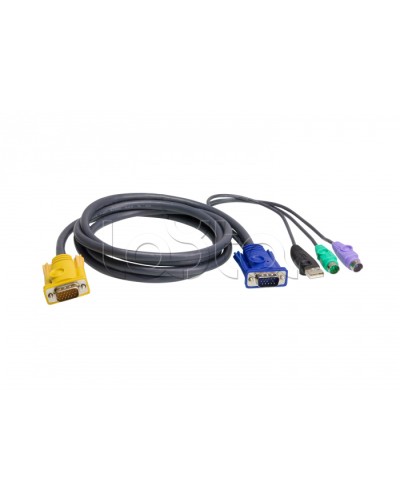 КВМ-кабель с интерфейсами PS/2, USB, VGA (1.2м) ATEN 2L-5301UP в Ижевске Видеоусилители, Модуляторы, Делители Pintop.ru