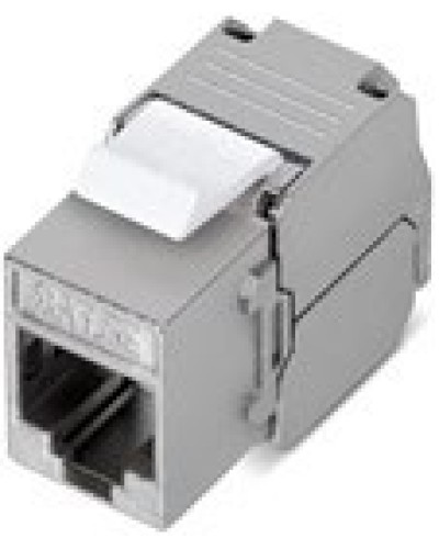 Вставка Keystone Jack RJ-45(8P8C), категория 6, 110 IDC, угол заделки 180 градусов, без инструмента (Toolless), экранированная, белая в Ижевске Модули Keystone Pintop.ru