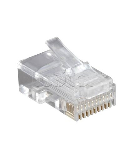 Разъем RJ-50(10P10C), универсальный (для одножильного и многожильного кабеля), для круглого кабеля, напыление 6µ/ 6 микродюймов (10шт) Hyperline PLUG-10P10C-U-06 в Ижевске Коннекторы и разъемы Pintop.ru