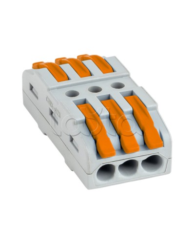 Строительно-монтажная клемма СМК 222-423 проходная 3 полюса 0,08-4мм2 (25шт.) EKF PROxima (plc-smk-423) в Ижевске Клеммные колодки Pintop.ru