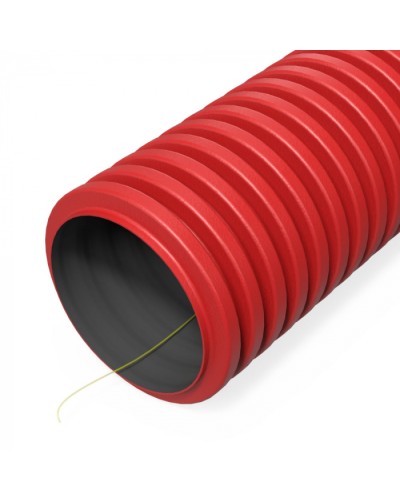 Труба гофр. двуст. ПНД гибкая тип 1250 (SN18) с/з красная d160 мм (50м/50м уп/пал) Промрукав (PR15.00983) в Ижевске Труба гофрированная Pintop.ru