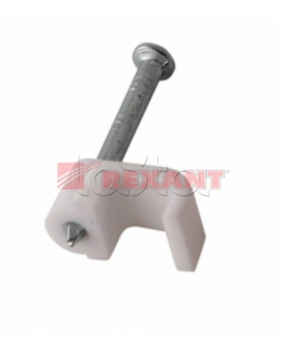 Крепеж кабеля плоский 6мм х 4мм (10шт/уп) REXANT 07-4206 в Ижевске Держатели, клипсы, скобы Pintop.ru