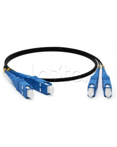 Патч-корд SM 9/125 (OS2), SC/UPC-SC/UPC, 2мм, duplex LSZH 1м черн Hyperline FC-D2-9-SC/UR-SC/UR-H-1M-LSZH-BK в Ижевске Патч-корды оптические Pintop.ru