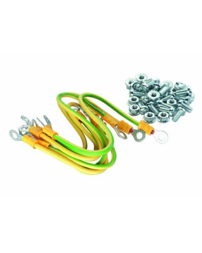 Eurolan Набор проводов заземления, 4 провода 250 мм × 4,0 кв.мм, 4 провода 150 мм × 4,0 кв.мм (60A-14-13GR) в Ижевске Аксессуары для стоек и шкафов Pintop.ru