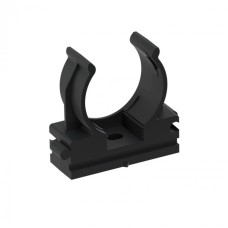 CFQ25 Держатель (клипса) для труб, для монтажного пистолета D25мм, цвет чёрный (10шт) Экопласт (41525-10BL)