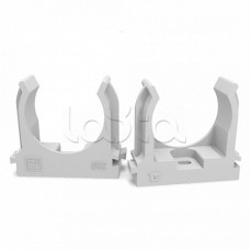 Крепеж-клипса для труб атмосферостойкая для монтажного пистолета серая в п/э d32 мм (25шт/500шт уп/кор) Промрукав (PR13.0404)