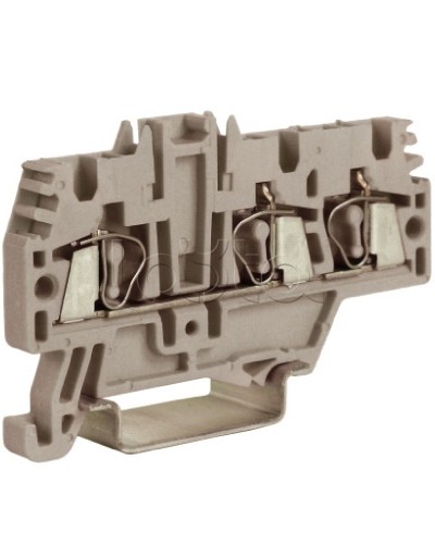 Зажим 2,5 кв.мм серый 1 ввод/2 вывода DKC ZHM510GR в Ижевске Держатели, клипсы, скобы Pintop.ru