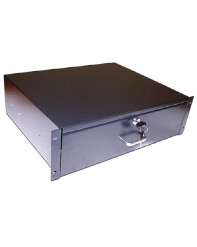 Ящик выдвижной 19, с замком, 2U, черный TWT TWT-CB-DRW-2U в Ижевске Аксессуары для стоек и шкафов Pintop.ru