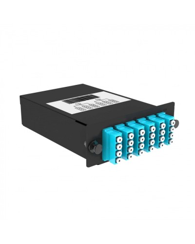 Кассета кроссовая черный Cabeus (FO-9-2x12MPO(m)/А-24xLC/U-A-BK) в Ижевске Кросс оптический Pintop.ru