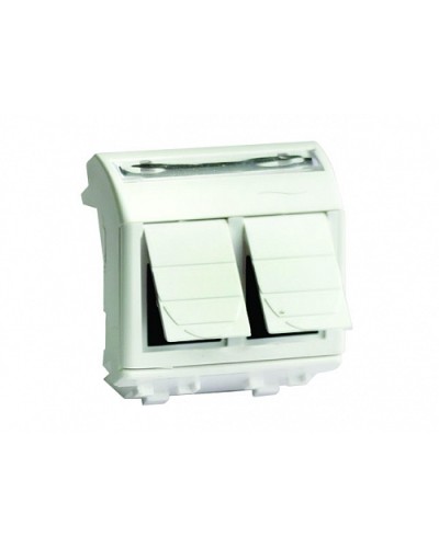 Комп.роз. RJ45 кат.6 (2 разъема 8P8C, Hyperline) Brava, белая, 2М DKC (76452B) в Ижевске Розетки компьютерные и телефонные Pintop.ru