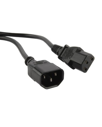 Кабель питания с заземлением Hyperline PWC-IEC13-IEC14-1.8-BK в Ижевске Патч-корды и пигтейлы Pintop.ru