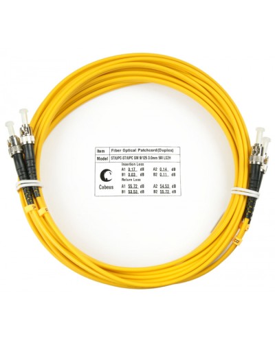 Шнур оптический duplex ST-ST 9/125 sm 15м LSZH Cabeus FOP(d)-9-ST-ST-15m в Ижевске Патч-корды оптические Pintop.ru