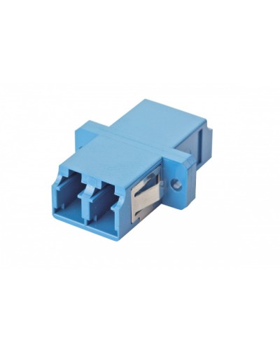 Оптический адаптер OS2, дуплекс LC, с фланцами, синий Eurolan (36A-S2-2L-02BU) в Ижевске Проходные адаптеры и розетки оптические Pintop.ru