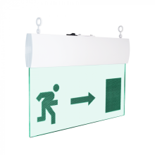 Табло ВИСТЛ Молния-24-УЛЬТРА (подвесное крепление) "Человек влево стрелка вниз в дверь"
