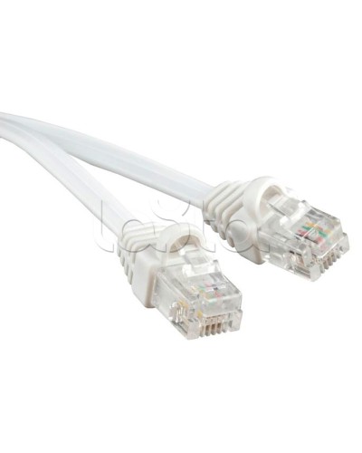 Патч-корд 6p4c телефонный, 3 м, белый Cabeus PC-TEL-RJ12-3m в Ижевске Патчкорды (медные) Pintop.ru