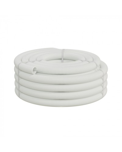 Труба ПП-FR гофрир. легкая, с зондом,без галогена, ПЛЛ 32мм Экопласт (60132HFR-W) - Труба ПП-FR гофрир. легкая, с зондом,без галогена, ПЛЛ диам.32мм ПВ-0 (25м) цвет белые 1 палл.=1200м Экопласт в Ижевске Труба гофрированная Pintop.ru