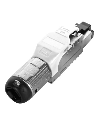 Разъем полевой оконцовки RJ-45 Hyperline (PLUE-8P8C-S-C6A-SH-WH) в Ижевске Патч-корды и пигтейлы Pintop.ru