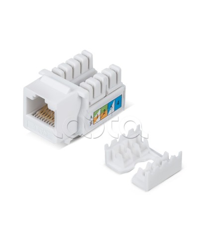 Вставка Keystone Jack RJ-45, категория 6, заделка тип 110, белая Cabeus KJ-RJ45-Cat.6-90 в Ижевске Модули Keystone Pintop.ru