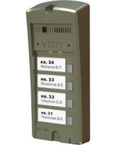 Панель вызова Vizit БВД-306FCP-4 в Ижевске Многоабонентные устройства Pintop.ru