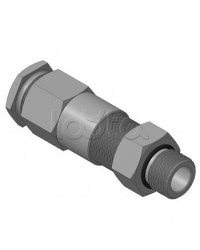 Кабельный ввод для бронированного кабеля с двойным уплотнением резьбой G1/2, внешним диаметром кабеля D=14-18 мм и проходным диаметром кабеля d=8-12 мм Спектрон КВБ-18/12-2У-М-G1/2 в Ижевске Аксессуары для кабель-канала Pintop.ru