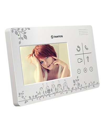 Монитор цветного видеодомофона с кнопочным управлением Tantos LILU LE Совы в Ижевске Вызывные видеопанели малоабонентные Pintop.ru