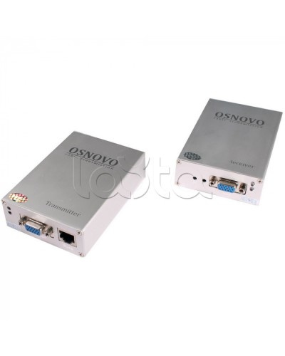Комплект для передачи VGA и аудиосигнала по витой паре, до 50 м OSNOVO TA-V/1+RA-V/1 в Ижевске Видеоусилители, Модуляторы, Делители Pintop.ru