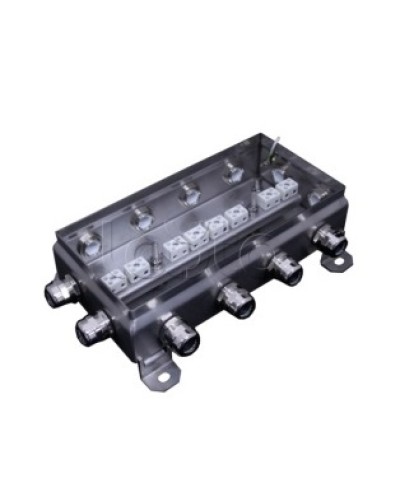 Коробка монтажная огнестойкая Гефест КМ-О (16к*6,0)-IP66 1224нерж, 12 вводов 123х240х60 в Ижевске Распределительные коробки Pintop.ru