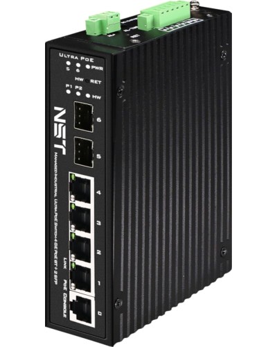 Промышленный управляемый (L2+) HiPoE коммутатор NST NS-SW-4G2G-PL/IM в Ижевске Коммутаторы Pintop.ru