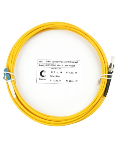 Шнур оптический simplex LC-ST 9/125 sm 7м LSZH Cabeus FOP(s)-9-LC-ST-7m в Ижевске Патч-корды оптические Pintop.ru