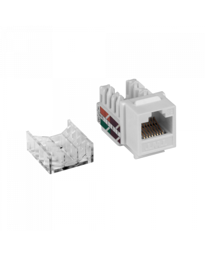 Модуль Keystone RJ45, Cat.5E, UTP, 90 градусов, белый TWT (TWT-OK45UTP/5E-WH) в Ижевске Коннекторы и разъемы Pintop.ru