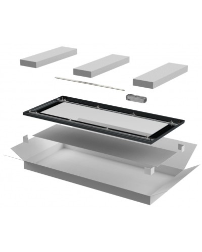 ITK LINEA E Дверь стеклянная 600мм шкафа 24U чер. (LE05-24U6X-DR) в Ижевске Аксессуары для стоек и шкафов Pintop.ru