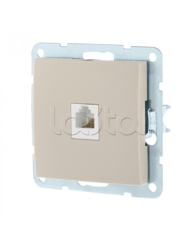Розетка компьютерная RJ-45 кат. 5е с накладкой (бежевый) LK60 Экопласт (866101-1) в Ижевске Розетки компьютерные и телефонные Pintop.ru