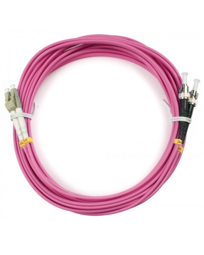 Шнур оптический duplex LC-ST 50/125 mm OM4 10м LSZH Cabeus FOP-50-OM4-LC-ST-10m в Ижевске Патч-корды оптические Pintop.ru