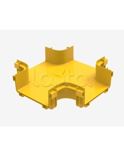 Ответвитель крестообразный пластиковый оптического лотка Hyperline FBTR-240-CRS в Ижевске Аксессуары для лотков Pintop.ru