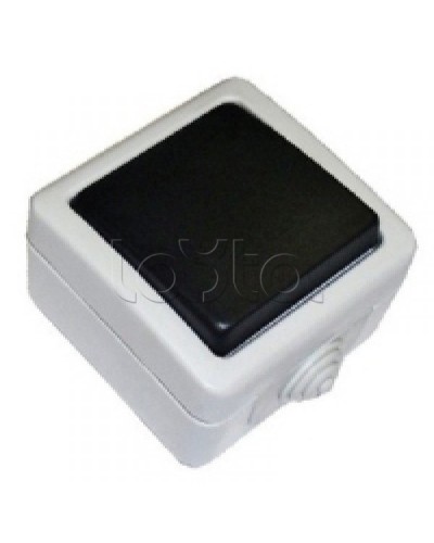 Экопласт EF600SW Переключатель одноклавишный с 2 мест с индикатором (сх.6L),10A (сер.) в Ижевске Розетки компьютерные и телефонные Pintop.ru