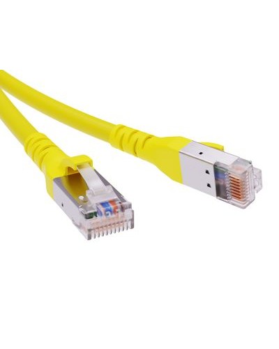 Патч-корд экранированный CAT6A SF/UTP 4х2, LSZH, желтый, 1.5м DKC RN6ASF4515YL в Ижевске Патчкорды (медные) Pintop.ru