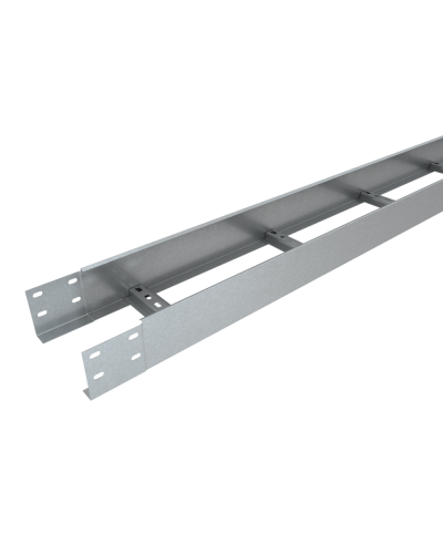 Лоток лестничный 100х400х1,2 L2500 мм Быстрый монтаж HD85 КМ-профиль (LLS100-400-1.2-2500 HD85) в Ижевске Кабельные лотки Pintop.ru