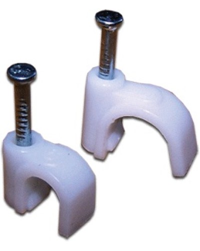 Клипса кабельная круглая, диаметр 4 мм, белая (100шт.уп) TWT TWT-CLR-04 в Ижевске Держатели, клипсы, скобы Pintop.ru