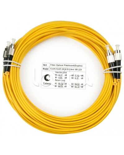 Шнур оптический duplex FC-FC 9/125 sm 25м LSZH Cabeus FOP(d)-9-FC-FC-25m в Ижевске Патч-корды оптические Pintop.ru