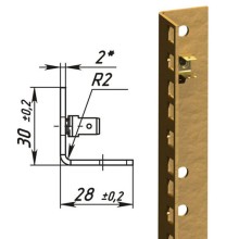 Направляющие L-образные для шкафов 42U (2 шт/уп.) TLK TLK-VNS2-L-42U